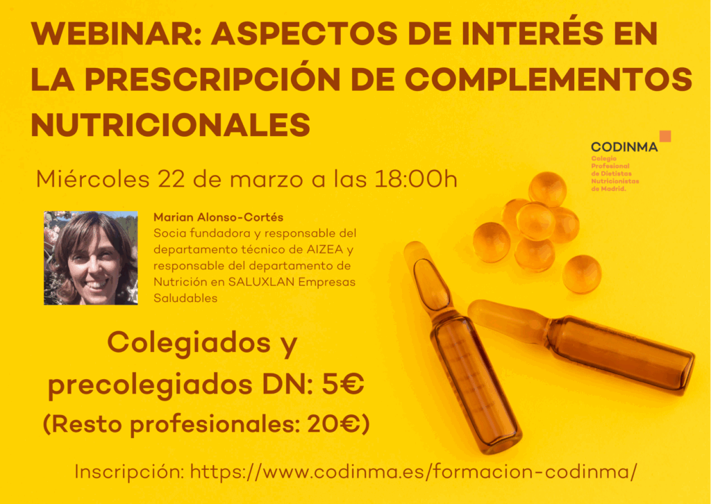 CARTEL WEBINAR COMPLEMENTOS NUTRICIONALES